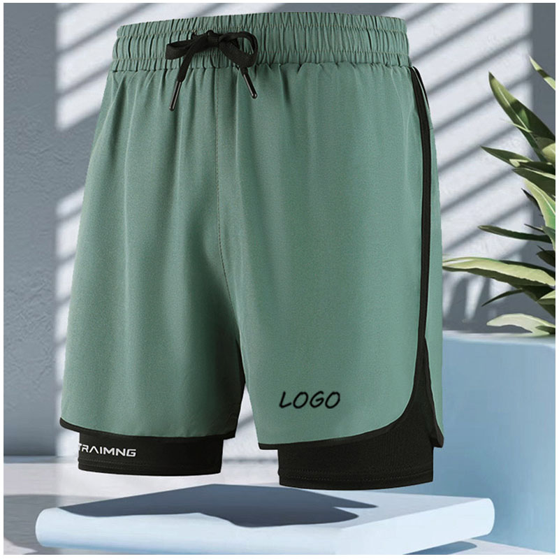 Compression Shorts Athletes - Men 2‑in‑1 Double Layer Athletic Shorts