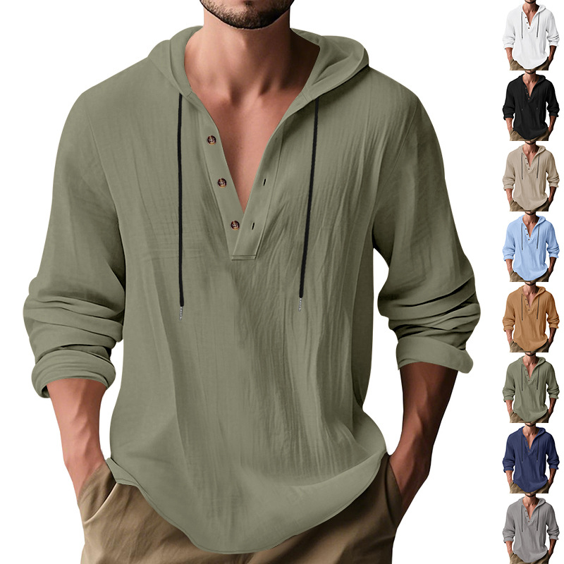 Undershirt Crew Neck - Hot Selling Men's Loose Linen Breathable