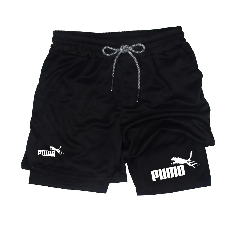 Men's Summer Breathable Double - đánh giá và giá Compression Shorts Athletes