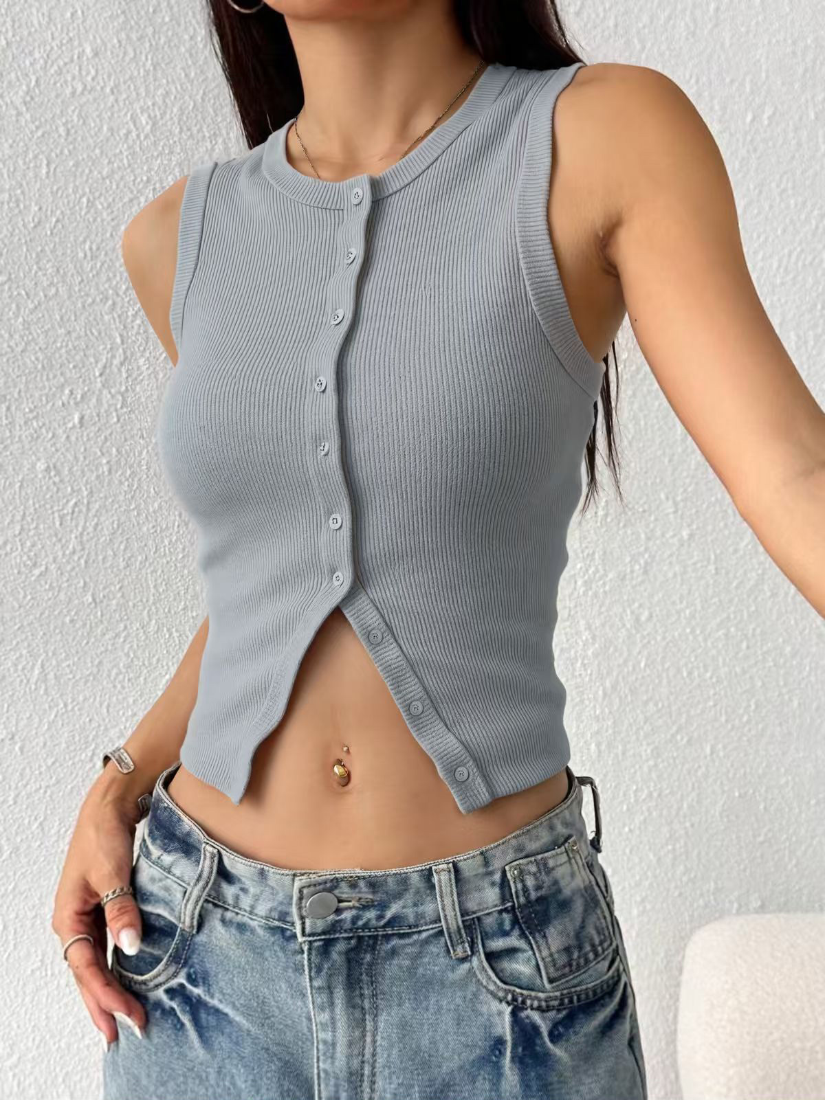 Women Ribbed Knit Sleeveless T - đánh giá và giá Tank Top Ribbed