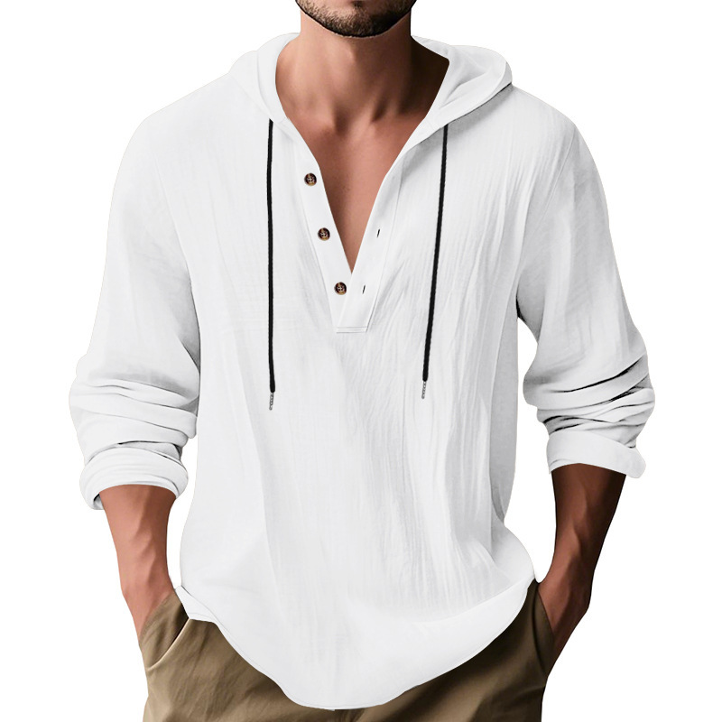 Hot Selling Men's Loose Linen  - đánh giá và giá Undershirt Crew Neck