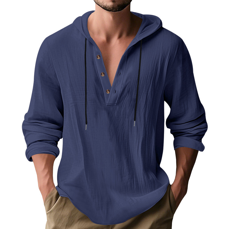 Hot Selling Men's Loose Linen  - đánh giá và giá Undershirt Crew Neck